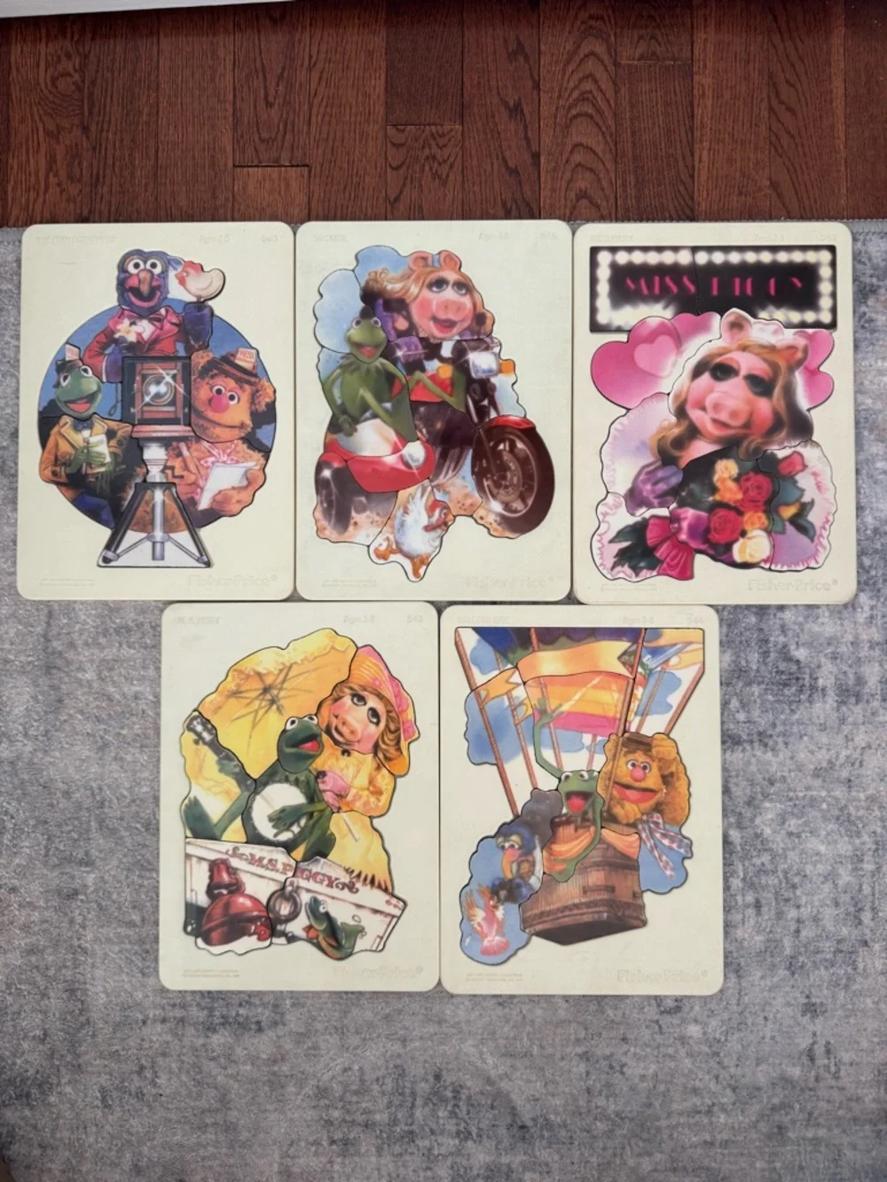Lot of Vintage The Muppets Fisher-Price plastic tray puzzles (5)